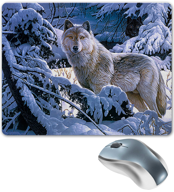 Коврик для мышки Printio Белый волк