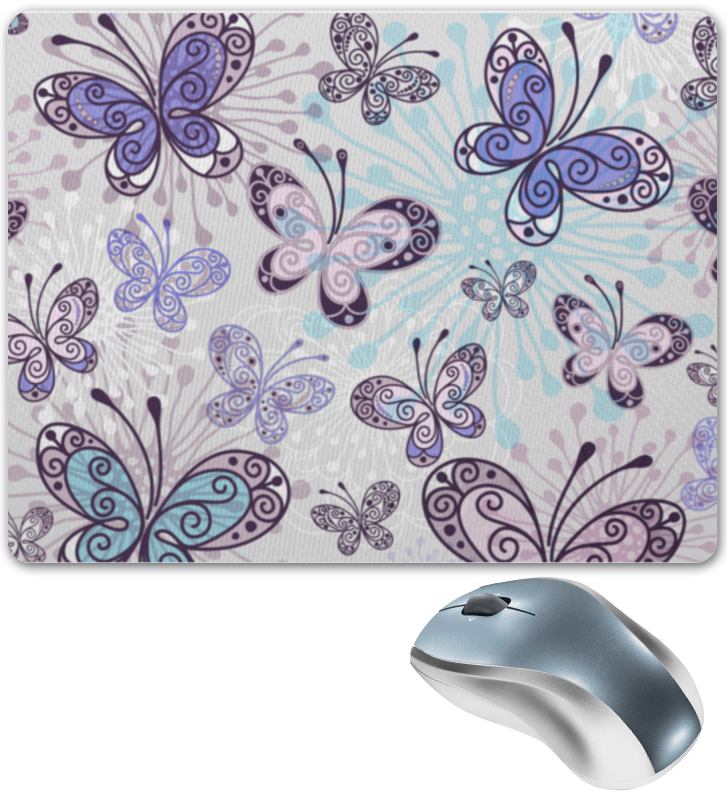 Коврик для мышки Printio Фиолетовые бабочки