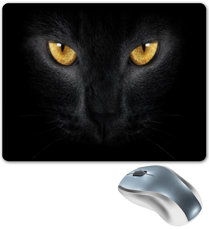 Коврик для мышки Printio Черная кошка