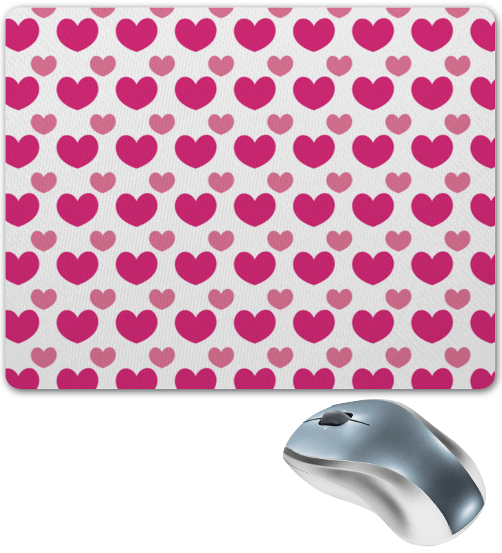 Коврик для мышки Printio Розовые сердечки