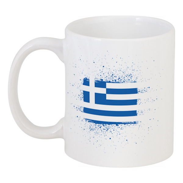 Кружка Printio Греческий флаг (гранж)