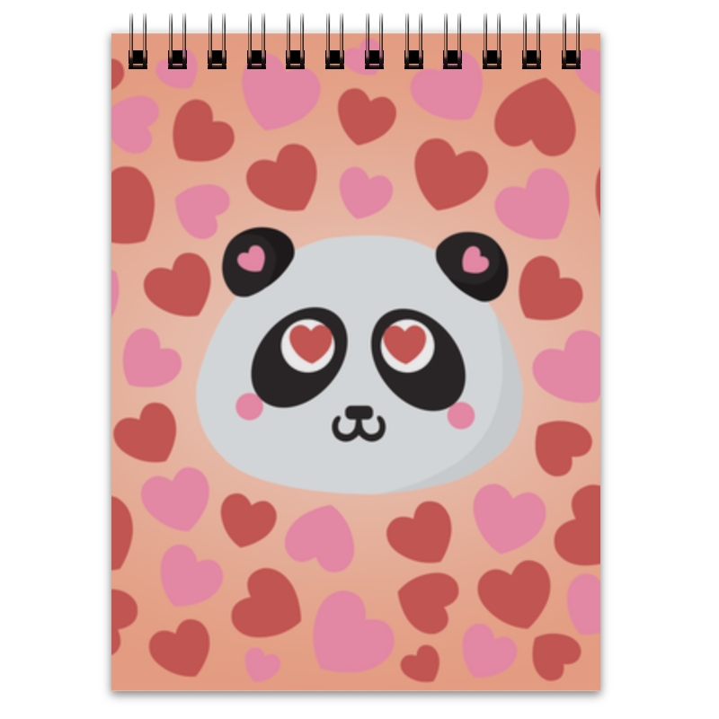 Блокнот Printio Влюбленная панда