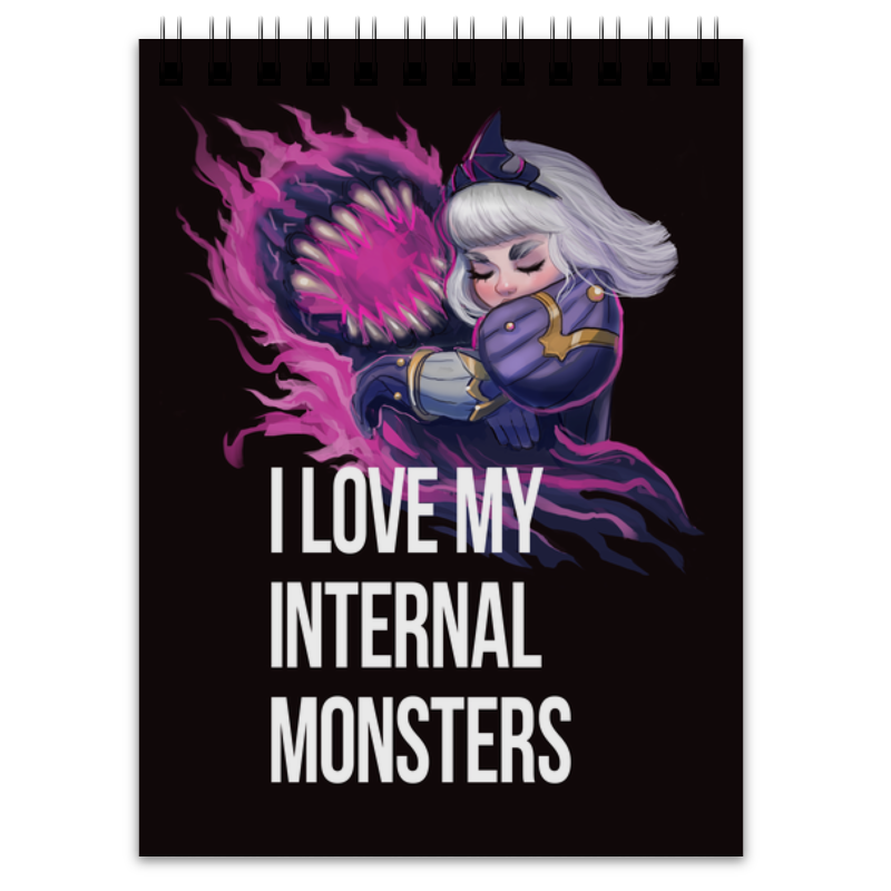 Блокнот Printio I love my inner monsters