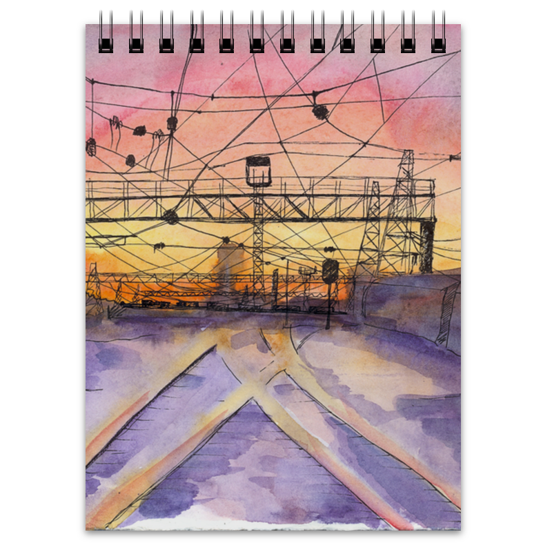 Блокнот Printio Railway sunset
