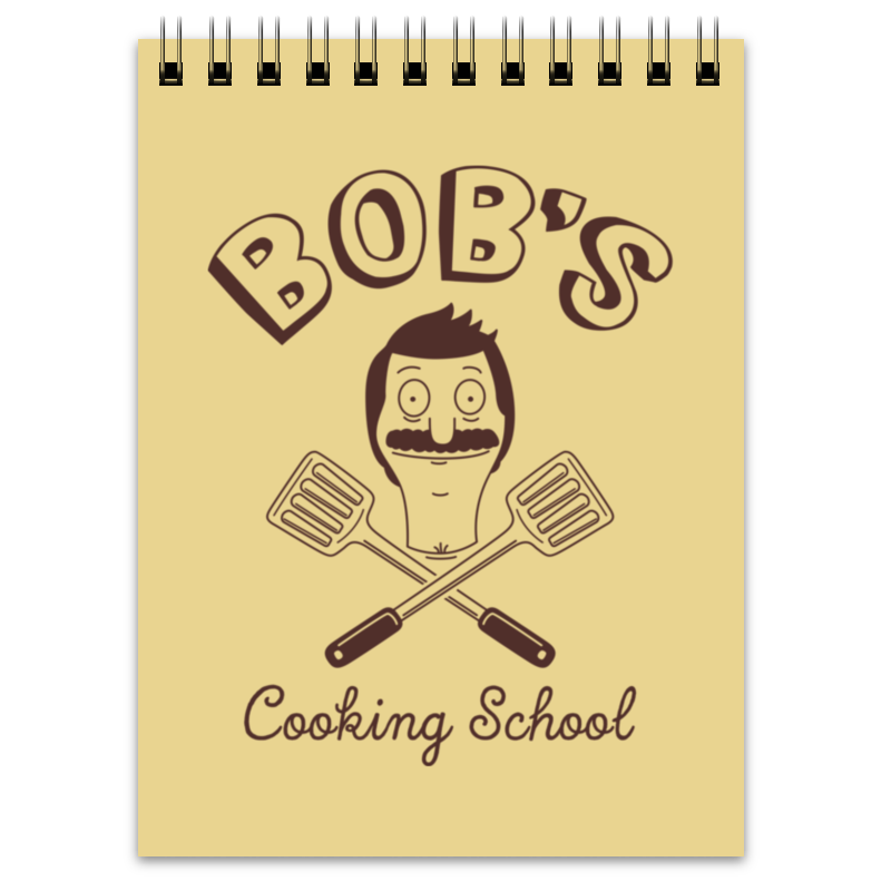 Блокнот Printio Bob's cooking school. бургеры боба
