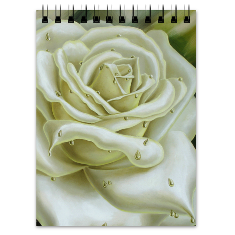 Блокнот Printio Белая роза