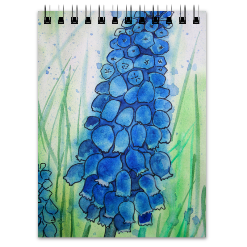 Блокнот Printio Синий цветок.