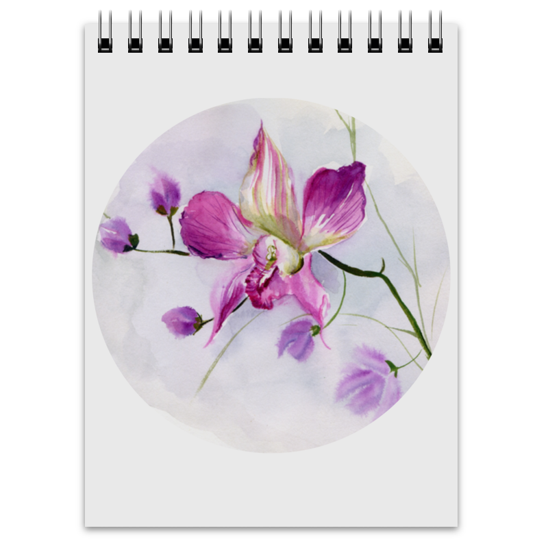 Блокнот Printio Розовая орхидея