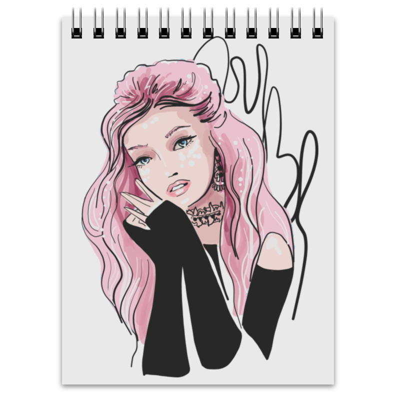 Printio Модная девушка, розовые волосы. фэшн иллюстрация