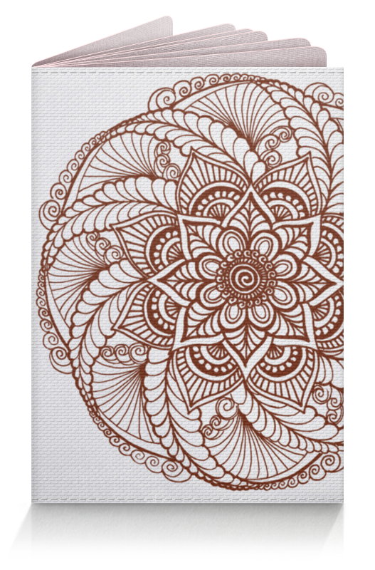 Обложка для паспорта Printio Цветок в стиле росписи хной
