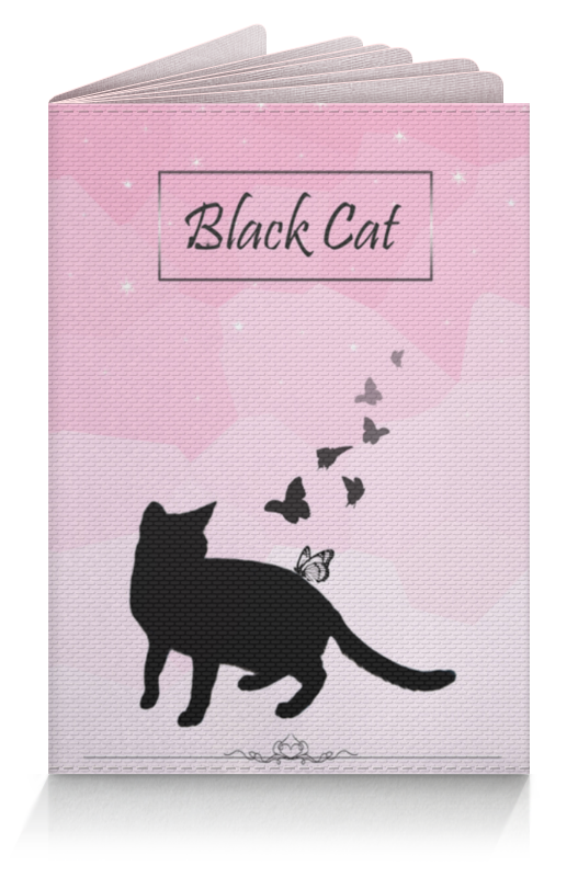 Обложка для паспорта Printio Маленькая черная кошка