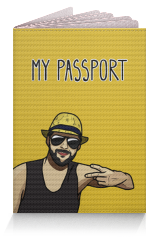 Обложка для паспорта Printio Солнечная обложка с модным парнем