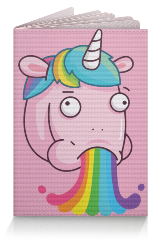 Обложка для паспорта Printio Unicorn's rainbow / радуга единорога