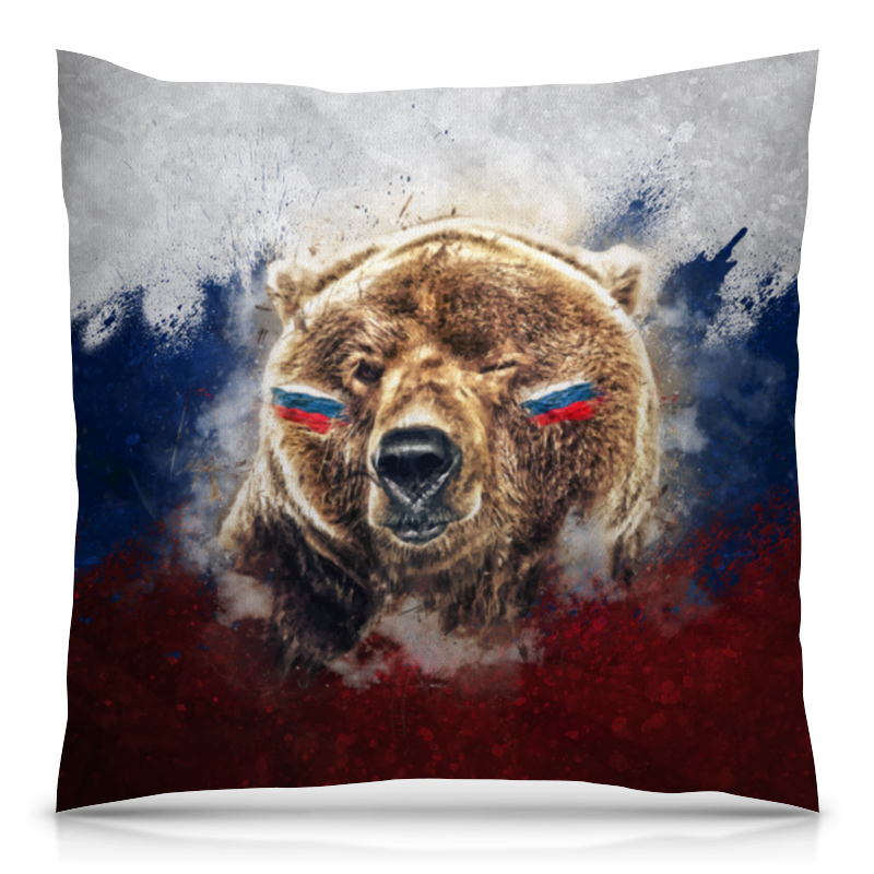 Подушка 40х40 с полной запечаткой Printio Русский медведь