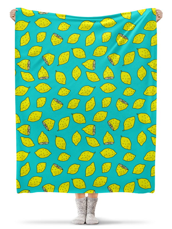 Плед флисовый 130х170 см Printio Лимоны