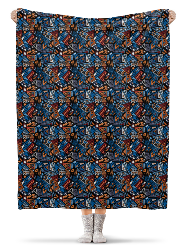 Плед флисовый 130х170 см Printio Модный и стильный геометрический паттерн
