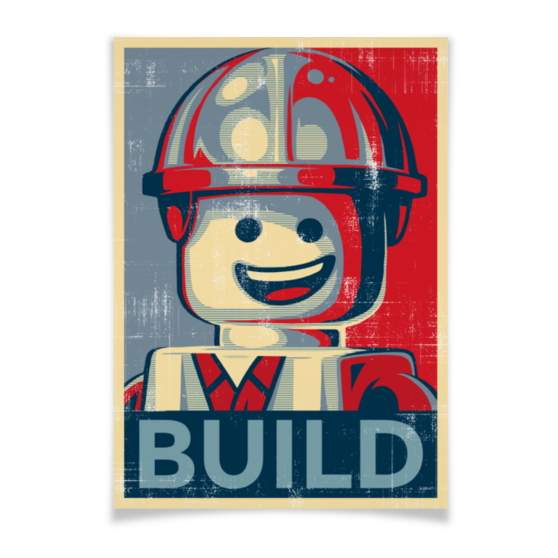 Плакат A3(29.7x42) Printio Лего строитель