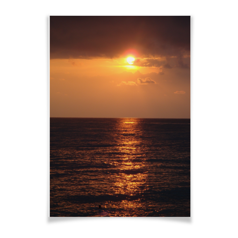 Плакат A3(29.7x42) Printio Ночное море