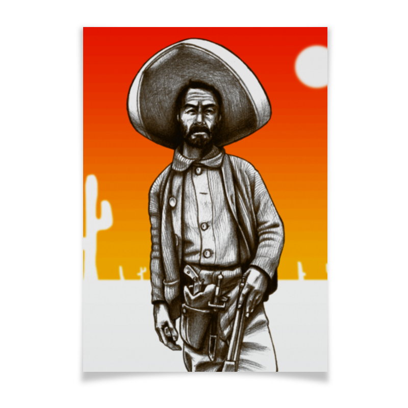 Плакат A3(29.7x42) Printio Mexican outlaw