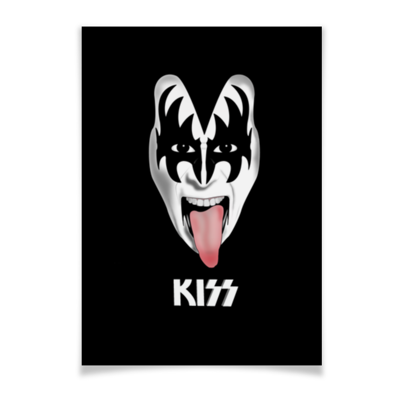 Плакат A2(42x59) Printio Kiss (кисс)