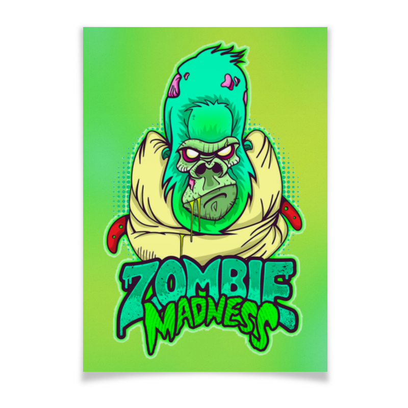 Плакат A2(42x59) Printio Zombie madness