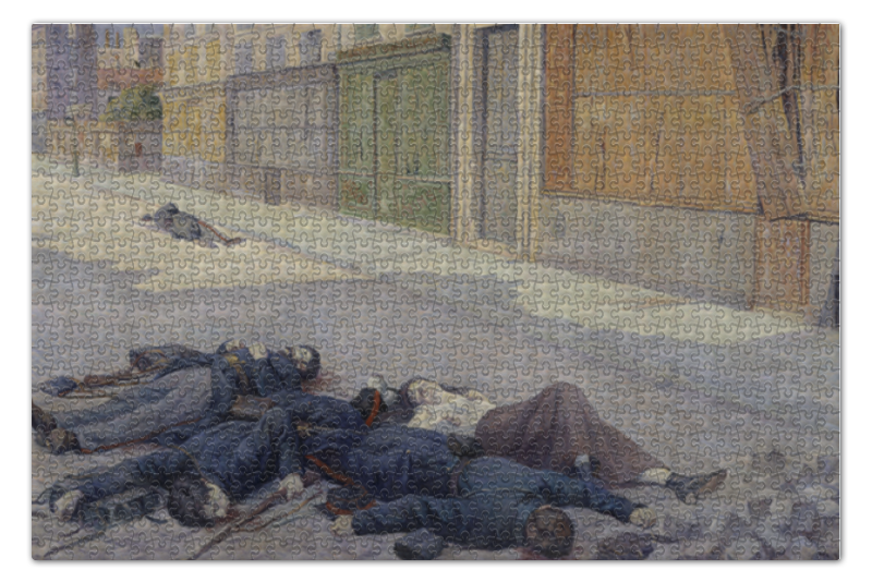 Пазл 73.5 x 48.8 (1000 элементов) Printio Улица в париже в мае 1871 года (люс)