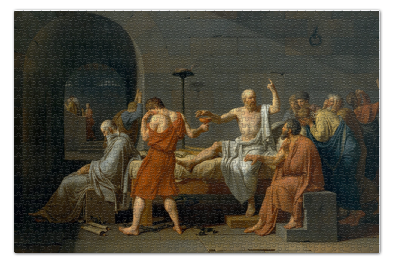 Пазл 73.5 x 48.8 (1000 элементов) Printio Смерть сократа (картина жака-луи давида)