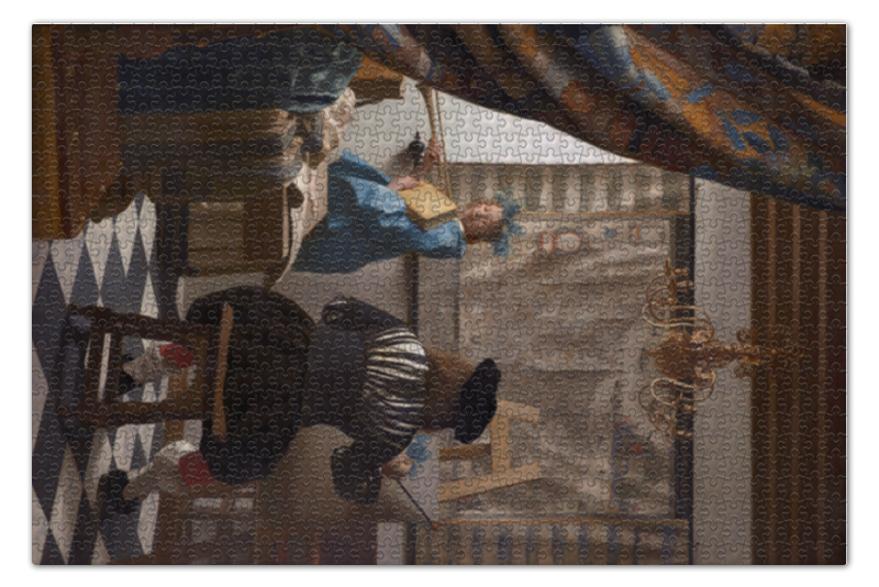 Пазл 73.5 x 48.8 (1000 элементов) Printio Мастерская художника (картина яна вермеера)