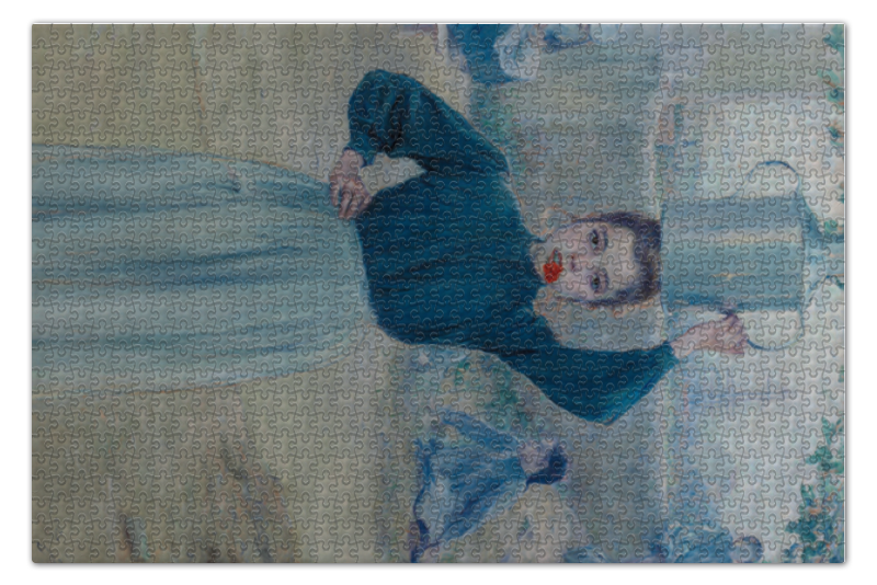 Пазл 73.5 x 48.8 (1000 элементов) Printio Деревенская девочка с красной гвоздикой