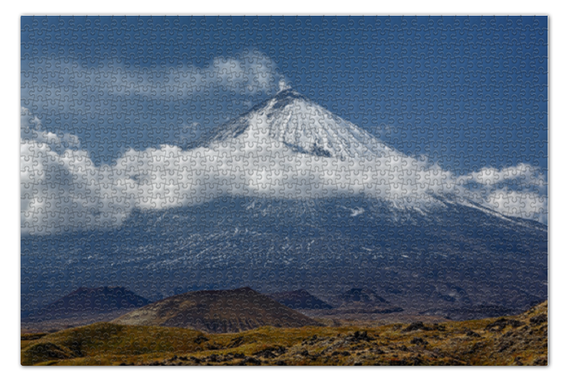 Пазл 73.5 x 48.8 (1000 элементов) Printio Камчатка, осенний пейзаж, извержение вулкана