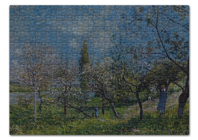 Пазл 43.5 x 31.4 (408 элементов) Printio Фруктовый сад весной (альфред сислей)