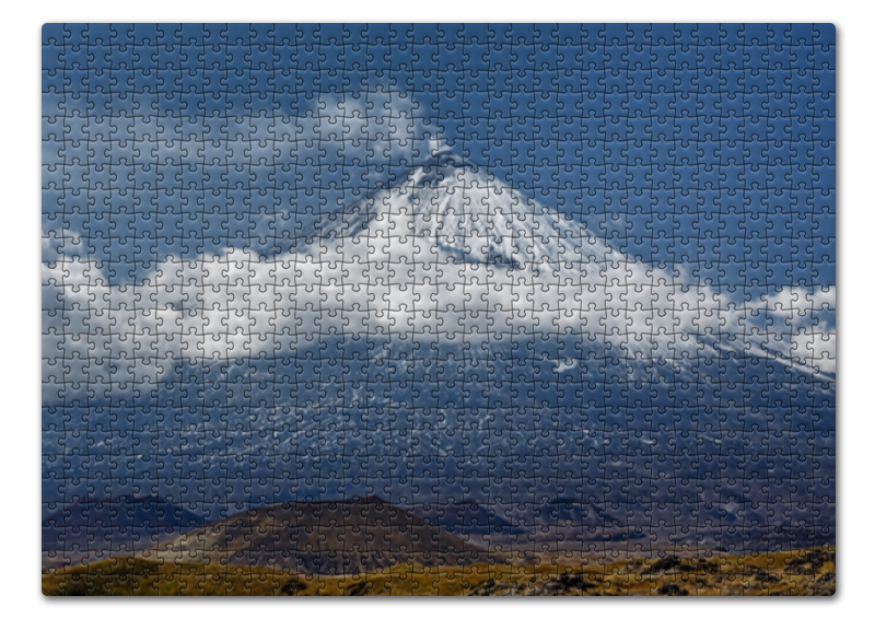 Пазл 43.5 x 31.4 (408 элементов) Printio Камчатка, осенний пейзаж, извержение вулкана