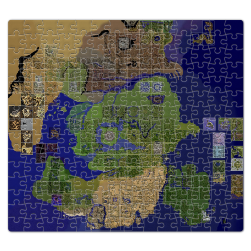 Пазл магнитный 27.4 x 30.4 (210 элементов) Printio Карта мира ragnarok online
