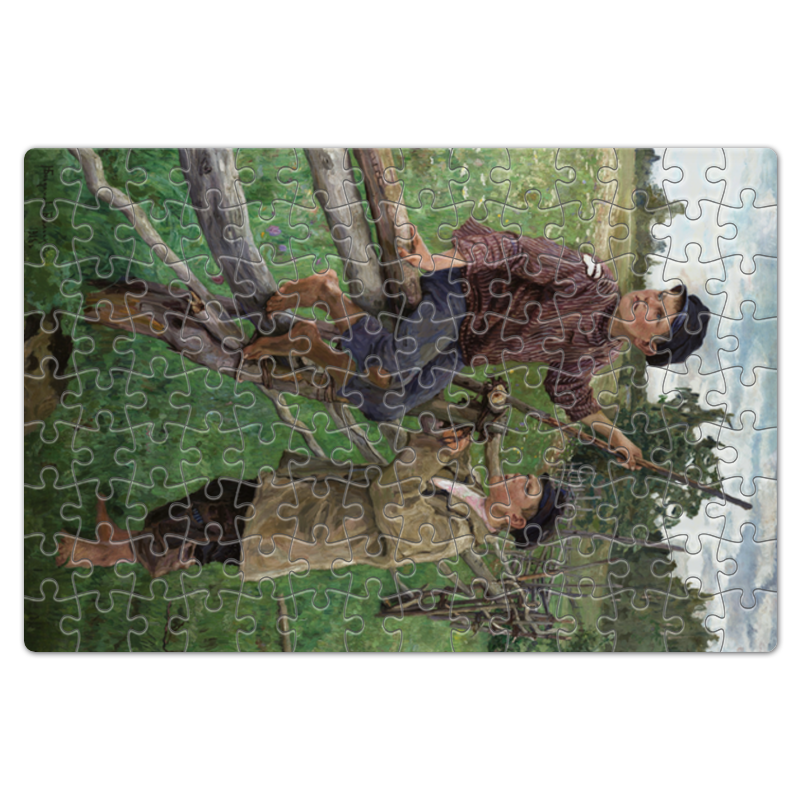 Пазл магнитный 18 x 27 (126 элементов) Printio Деревенские мальчики (богданов-бельский)