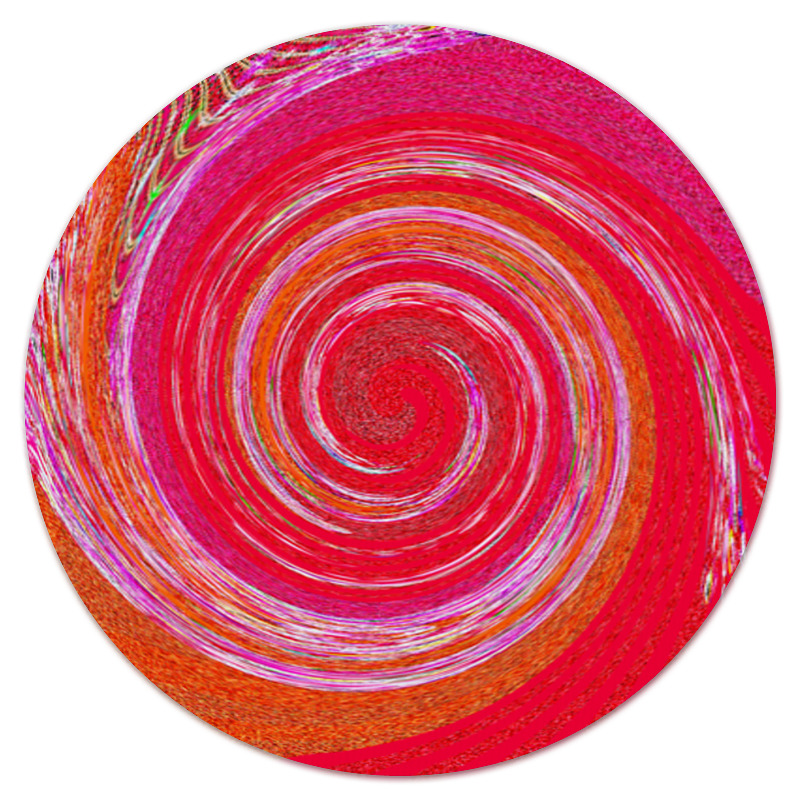 Коврик для мышки (круглый) Printio Завихрение красного