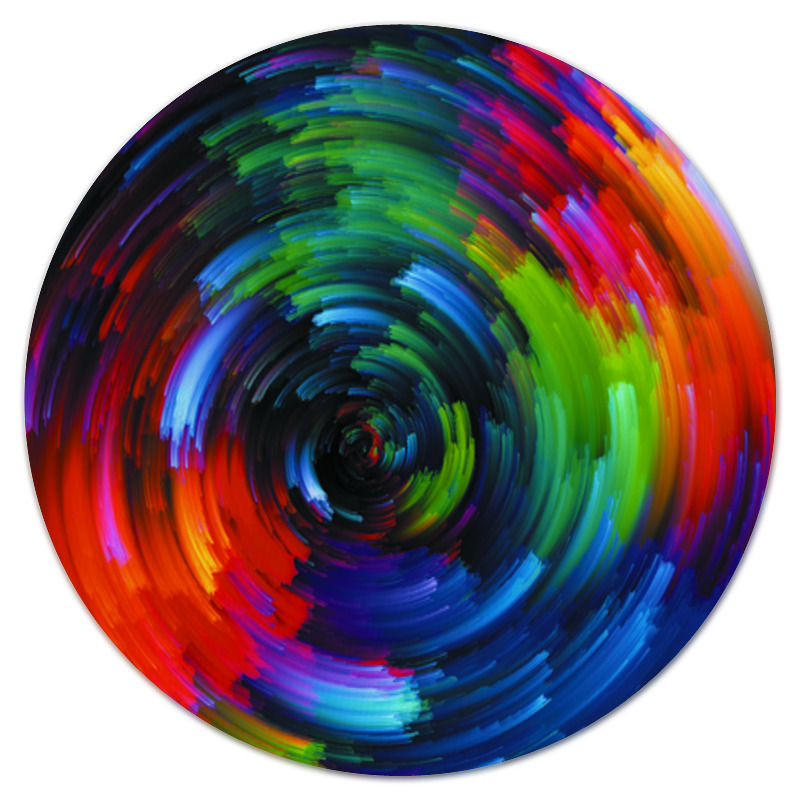 Коврик для мышки (круглый) Printio Краски по кругу