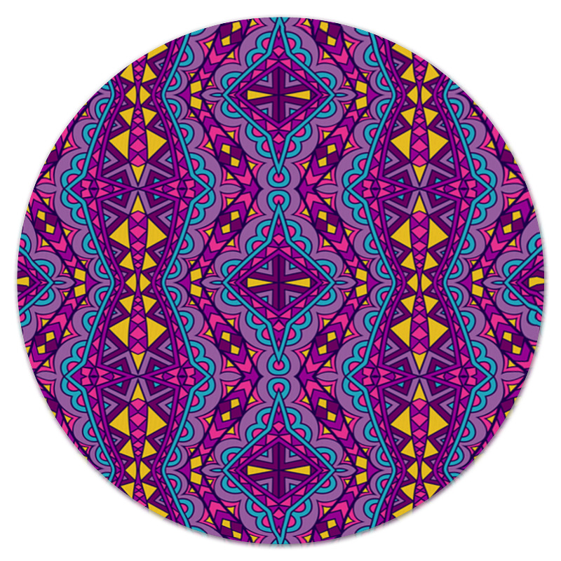 Коврик для мышки (круглый) Printio Фиолетовая мозаика