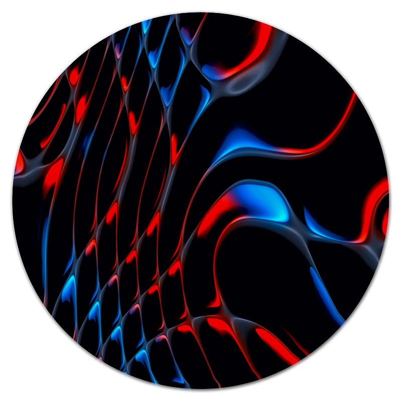 Коврик для мышки (круглый) Printio Красно-синие полосы