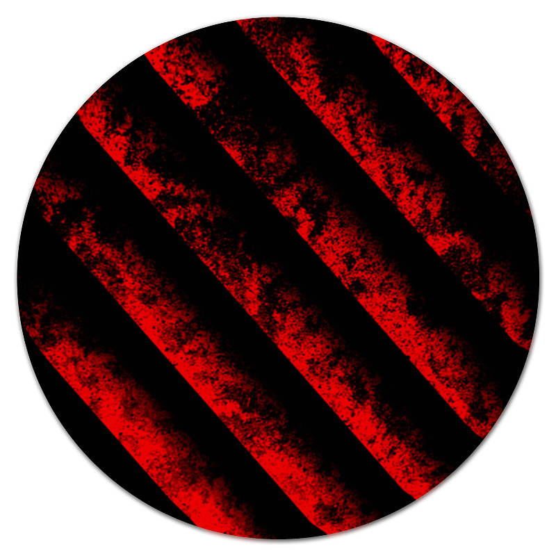 Коврик для мышки (круглый) Printio Черно-красные полосы