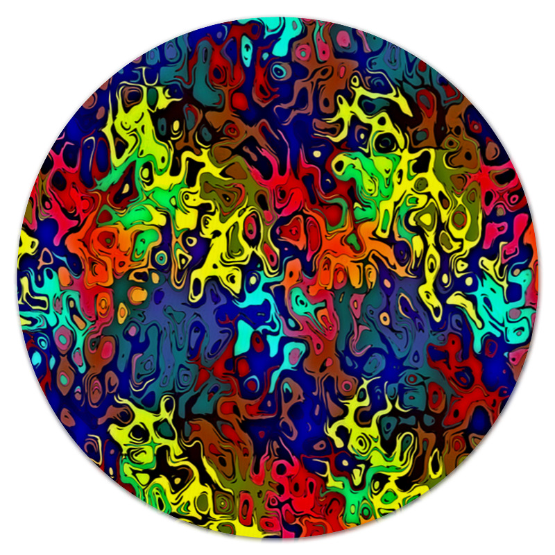 Коврик для мышки (круглый) Printio Пятна краски
