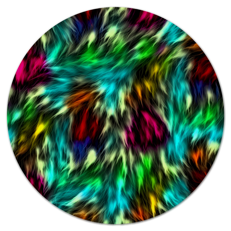 Коврик для мышки (круглый) Printio Разноцветные краски