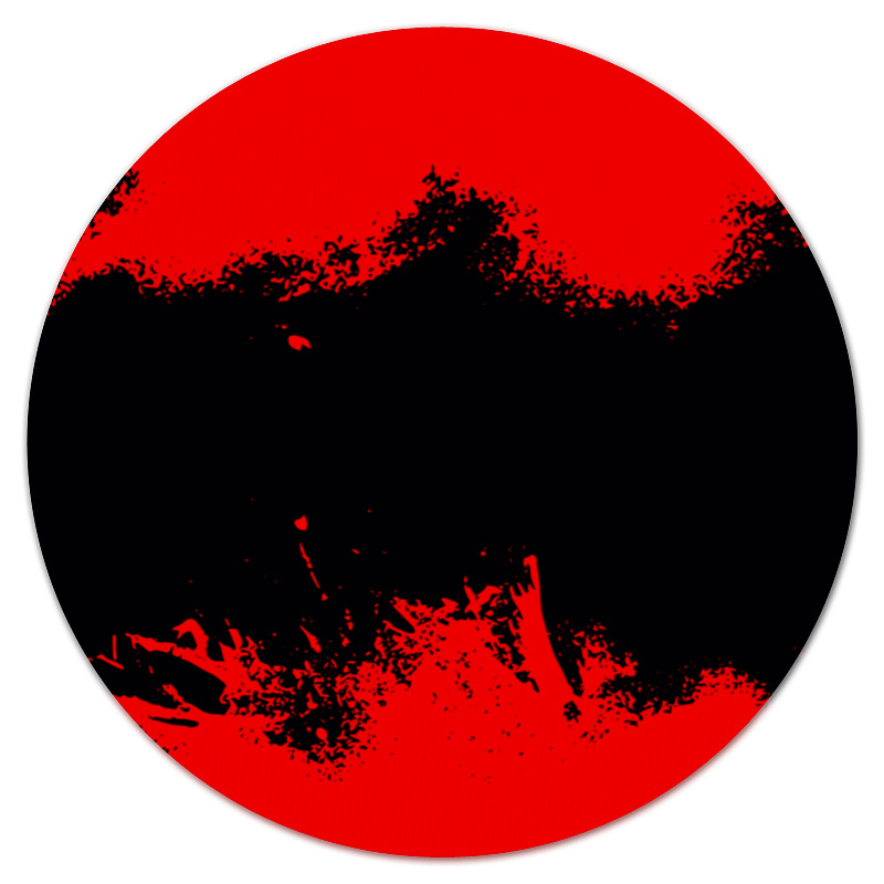 Коврик для мышки (круглый) Printio Черно-красные краски