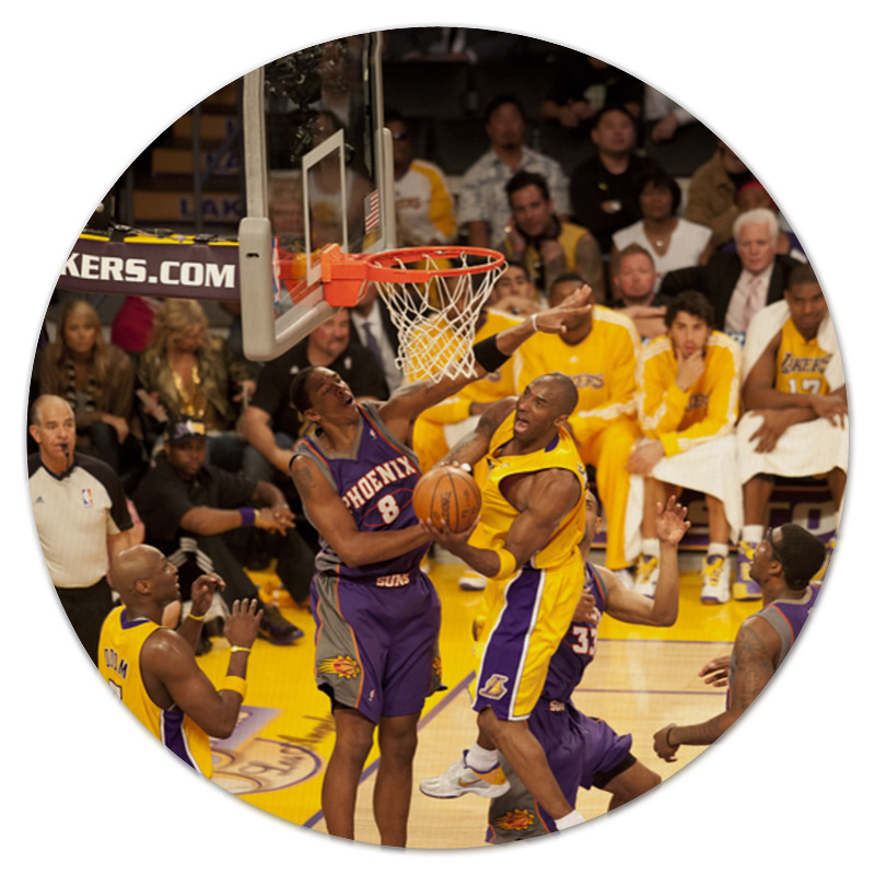 Коврик для мышки (круглый) Printio Lakers - kobe