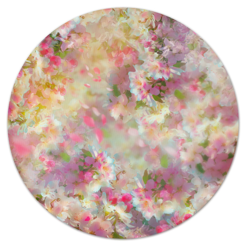 Коврик для мышки (круглый) Printio Весенние цветки