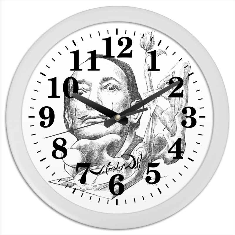 Часы круглые из пластика Printio Salvador dali