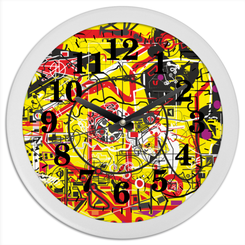 Часы круглые из пластика Printio Паутинка