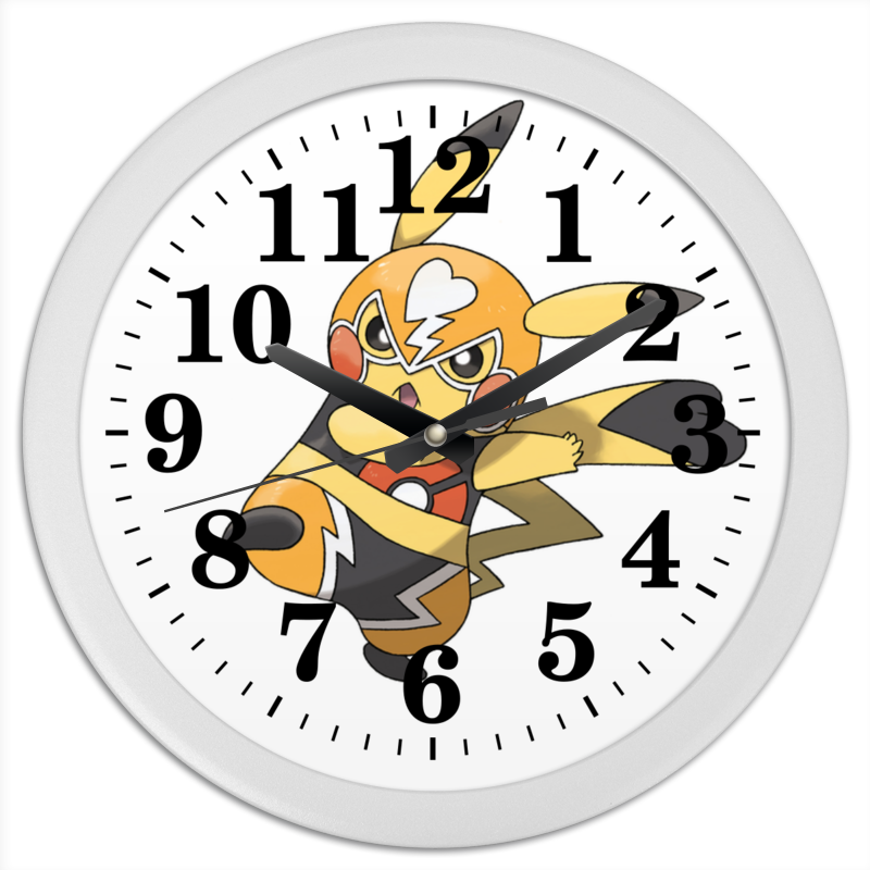 Часы круглые из пластика Printio Pokemontime