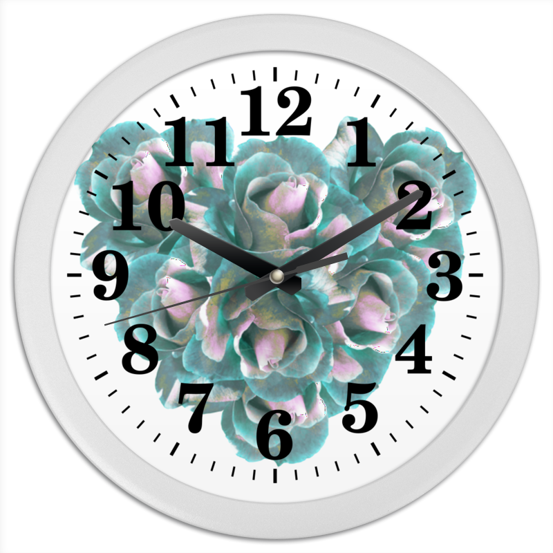 Часы круглые из пластика Printio Ледяные розы