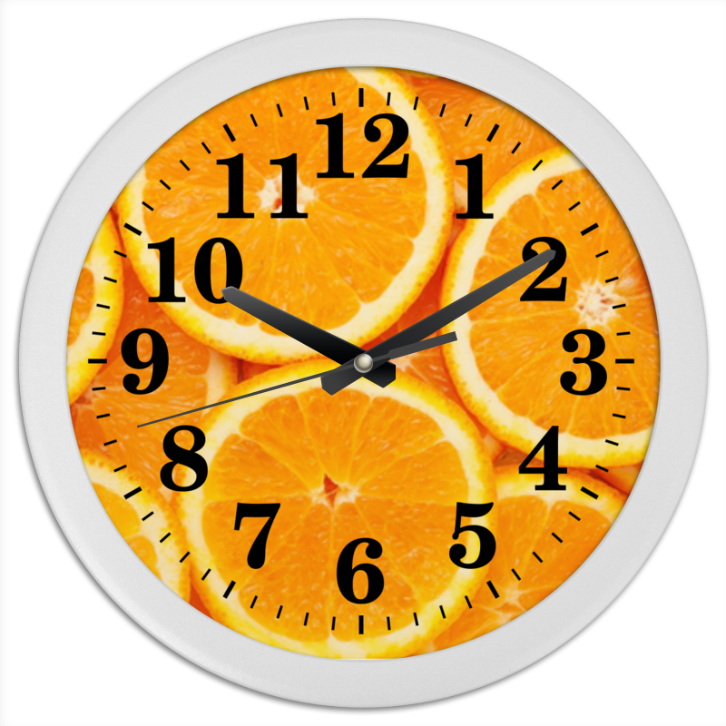 Часы круглые из пластика Printio Апельсинки