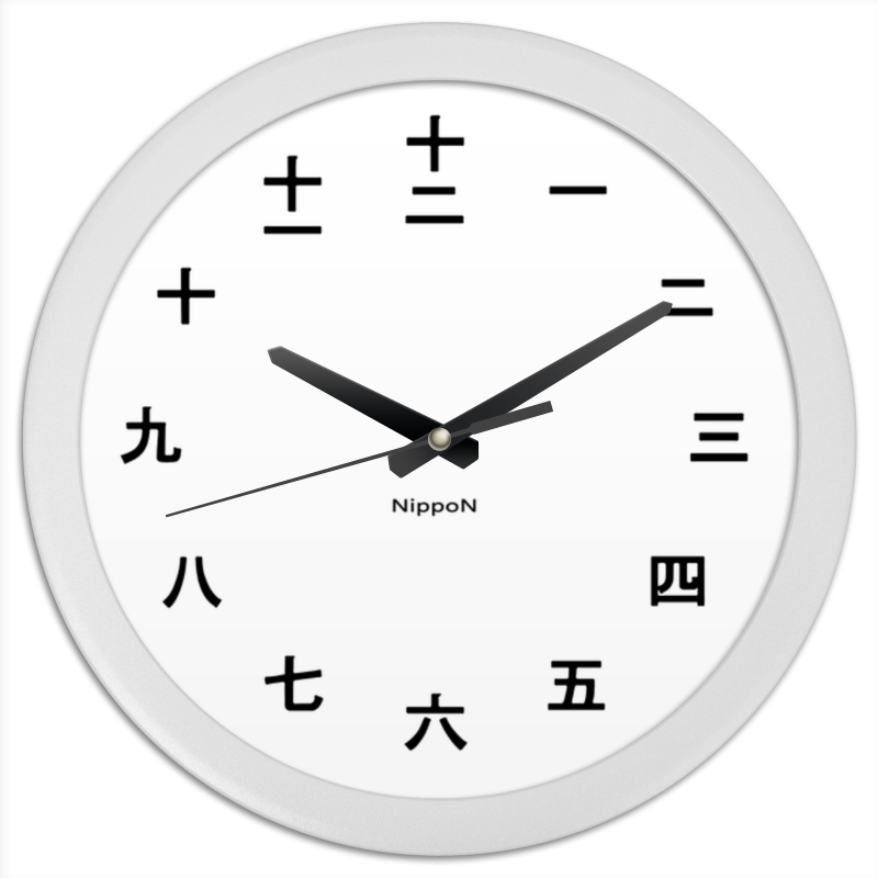 Часы круглые из пластика Printio Nippon
